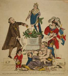 新しいバスティーユ広場、1789 年。 作： Unbekannt