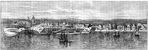 18世紀半ばのニューヨーク、c1880 作： Unbekannt