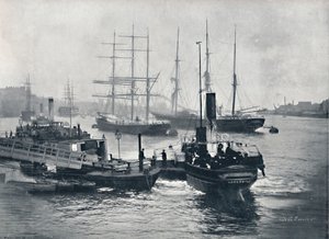 ニューカッスルオンタイン-タインの眺め、1895 作： Unbekannt