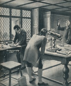 ニュートンは新しい望遠鏡、c1934を発明します 作： Unbekannt