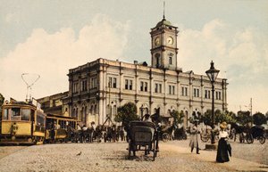 ニコラス駅、カランチョフスカヤ広場、モスクワ、ロシア、c1904-c1905 作： Unbekannt