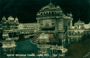 インペリアルインターナショナルエキシビションの夜景、ホワイトシティ、ロンドン、1909 作： Unbekannt