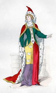 フランスのシャルル5世の時代の貴婦人、1364 1882-1884 作： Unbekannt