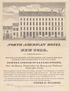 ノース アメリカン ホテル、ニューヨーク、1832 年 4 月。 作： Unbekannt