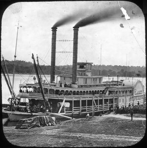 ノーザンラインパケットカンパニーパドルスチーマーレイクスペリオル、米国、c1870s
