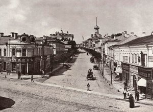 Novaya Basmannaya Street、モスクワ、ロシア、1880年代 作： Unbekannt