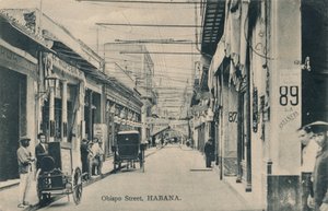 オビスポストリート、ハバナ、c1910