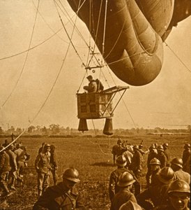 弾幕バルーン、c1914-c1918からの敵の位置の観察 作： Unbekannt
