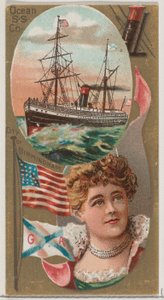 Ocean Steamship Company、Duke ブランド cig の Ocean and River Steamers シリーズ N83 から、1887 年。 作： Unbekannt