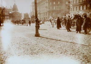 Okhotny Ryad Hunting Row、モスクワ、ロシア、1911年3月16日 作： Unbekannt
