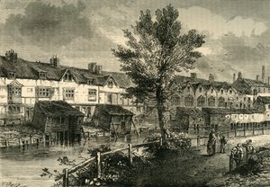 ロンドンストリート、ドックヘッド、1810年頃、1878年頃の古い家屋。 作： Unbekannt