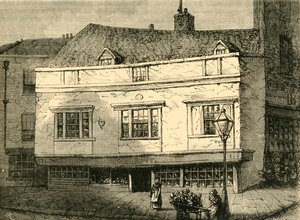1881年にウェストミンスターのトシルストリートにある古い家。 作： Unbekannt
