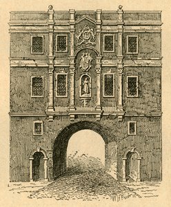 オールドラッドゲート、1750年、1897年に発行された印刷物から。 作： Unbekannt