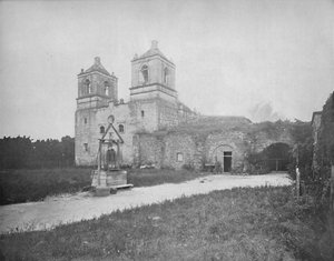 古いスペインの使命、テキサス州サンアントニオ、c1897。 作： Unbekannt