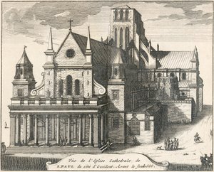 旧セント ポール大聖堂、ロンドン市、17 世紀 1707 年 作： Unbekannt