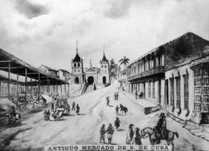 サンティアゴデクーバの古い市場、19世紀、1920年代 作： Unbekannt