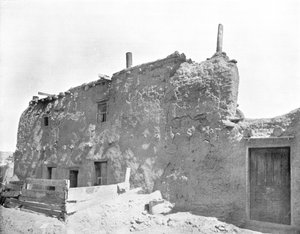 アメリカ合衆国最古の家、サンタフェ、ニューメキシコ、アメリカ合衆国、c1900。 作： Unbekannt