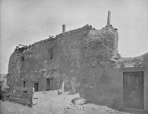 アメリカ合衆国最古の家、サンタフェ、ニューメキシコ、c1897。 作： Unbekannt