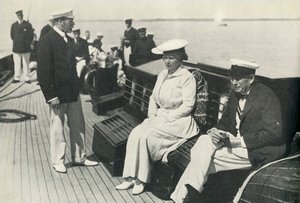 ジョージ王とチャールズカスト卿とのブリタニアについて、1920年、1951年。 作： Unbekannt