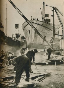 フォースのファースについて。 1937年、ボネスウェストロージアンでの船舶解体 作： Unbekannt
