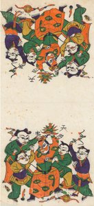 新年の絵・年賀状の絵など木版画135点 19～20世紀 作： Unbekannt