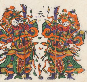 年賀絵を含む135点の木版画、19～20世紀。 作： Unbekannt