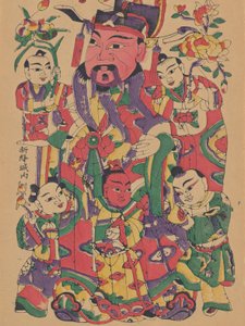 年賀絵を含む135点の木版画、19～20世紀。 作： Unbekannt