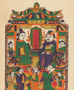 年賀絵を含む135点の木版画、19～20世紀。 作： Unbekannt