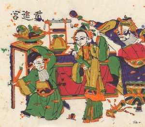年賀絵を含む135点の木版画、19～20世紀。 作： Unbekannt