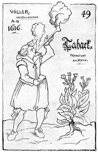 喫煙の初期のイラストの1つ、1616 1890 作： Unbekannt