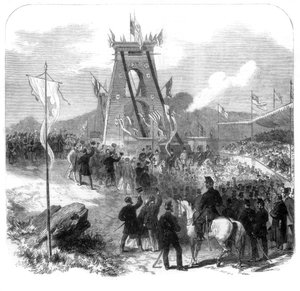 1864年、ブリストルのクリフトン吊り橋の開口部 作： Unbekannt