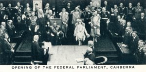 連邦議会の開会、キャンベラ、1927 1937 作： Unbekannt