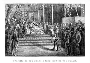 1851年5月1日、ロンドンのハイドパークにあるビクトリア女王による大展覧会のオープニング