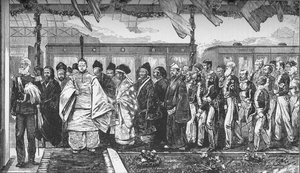 日本で最初の鉄道の開通、1872 1907 作： Unbekannt