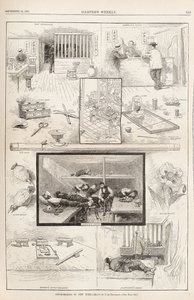 1881年、1881年9月24日、毎週ハーパーズからニューヨークでのアヘン喫煙 作： Unbekannt