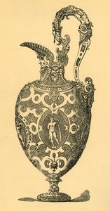花瓶または水差しのオリジナルデザイン、1881年。 作： Unbekannt