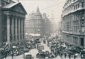 ロンドンのマンションの家の外、午前9時、c1901 1901 作： Unbekannt