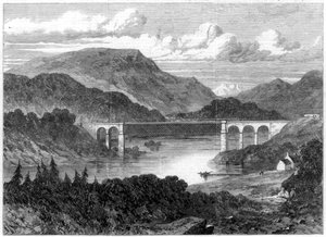 オイケル高架橋、サザーランド鉄道、1866 作： Unbekannt
