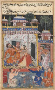 テイルズオブオウムトゥティナマからのページ：8夜目：騙された妻の暴行、c。 1560年。