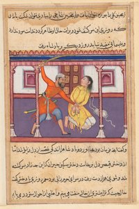 テイルズオブオウムトゥティナマのページ：50夜目：警備員が命を救いますc。 1560年。 作： Unbekannt
