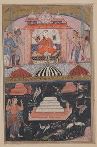テイルズオブオウムトゥティナマからのページ：初夜：商人が聞く、c。 1560年。 作： Unbekannt