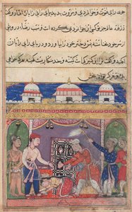 テイルズオブオウムトゥティナマからのページ：第7夜：バヒリスタンの王が...、c。 1560年。 作： Unbekannt