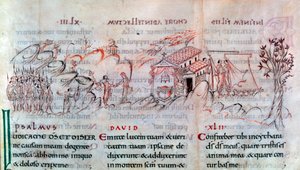 11世紀前半の詩篇からのページ 作： Unbekannt