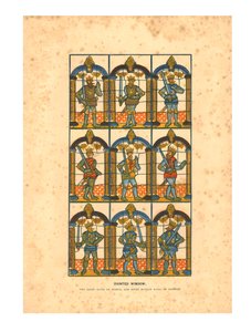 Painted Window.Two Saxon Earls of Mercia、and Seven Norman Earls of Chester、c1845 作： Unbekannt