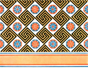 1928年、エジプトのテーベにあるエネネの墓の塗られた天井。 作： Unbekannt