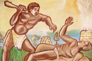 トーゴの聖母教会の絵画 : カインとアベル, トーゴ、トゴビル 作： Unbekannt