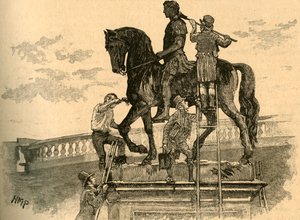 ウィリアム3世の像を黒く塗る、アイルランド、ダブリン、1821 c1890。 作： Unbekannt
