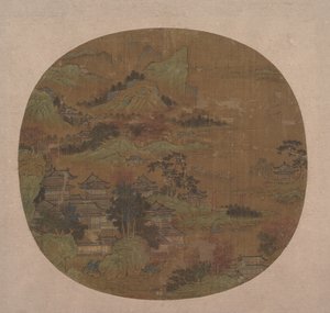 秋の山間の宮殿。 作： Unbekannt