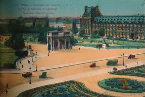 チュイルリーと凱旋門カルーゼルのパノラマ、パリ、c1920 作： Unbekannt