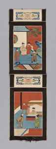 屏風のパネル、中国、清王朝 1644-1911、1875-1900。 作： Unbekannt